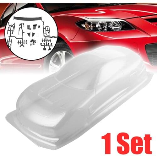 1PC 195mm Clear PVC Body Shell Clear Body Shell Frame For 1/10 Scale Remote Control RC Car Model Accessories