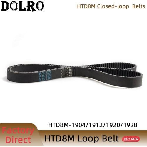 HTD 8M synchronous belt C=1904/1912/1920/1928width 15/20/25/30/40/50mm Teeth 238 239 240 HTD8M Timing Belt 1904-8M 1912-8M