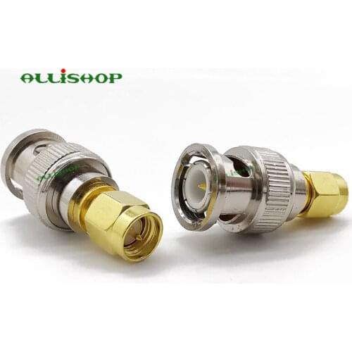 RF Adapter BNC Male to SMA Male RF Coaxial Adapter SMA Male Plug to BNC Male Plug RF Connector Coax Adapter