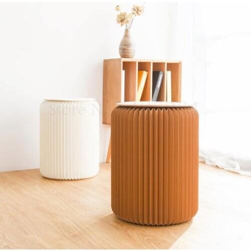 Dining Stool Home Living Room Small Apartment Fashion Creative Design Space-saving Folding Furniture 50cm High Stool