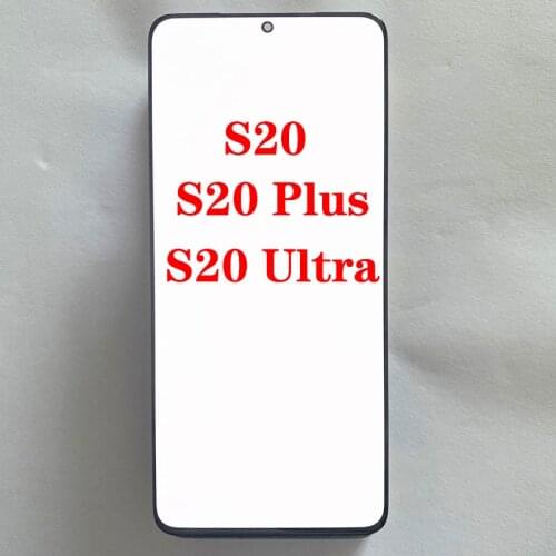 SUPER AMOLED S20 LCD For Samsung Galaxy S20 Ultra LCD With Frame Assembly S20 Plus SM-G986F/DS G988B G981B Display Touch Screen