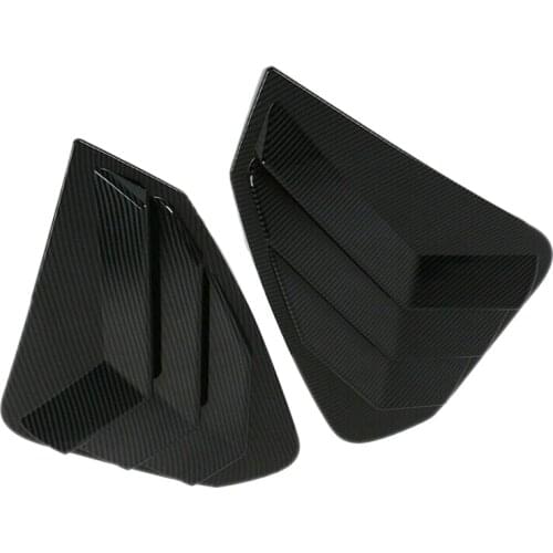 Carbon Fiber Look Rear Triangular Window Cover Trim Side Window Louver Covers for Toyota RAV4 2019-2020