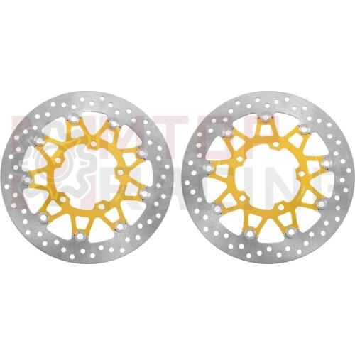 1 Pair Front Brake Discs for Suzuki GSXR600 GSX-R750 2006-2007 Brake Rotors 310mm Gold
