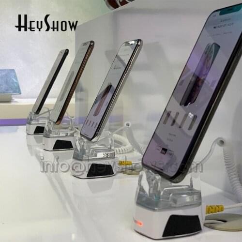 10set/Lot Chargeable phone Security Stand Mobile Phone Burglar Alarm System Cellphone Anti Theft Display Holder For Apple,Huawei