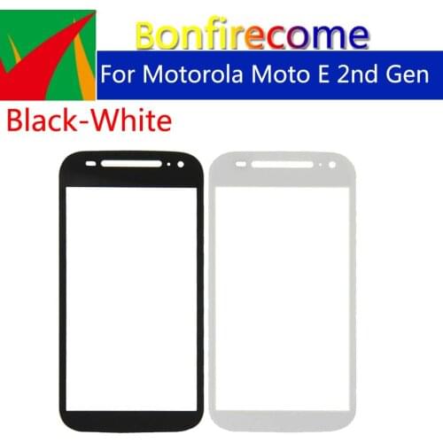 10pcs\lot Touchscreen For Motorola Moto E 2nd Gen XT1511\XT1523\XT1505 Touch Screen Front Panel Glass Lens LCD Outer Glass 4.5"