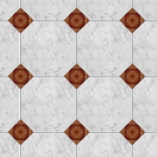 100pcs Mubarak Classical Style Retro Tile Sticker Waterproof Bathroom Kitchen Wall Sticker Home Decor Floor Art Mural