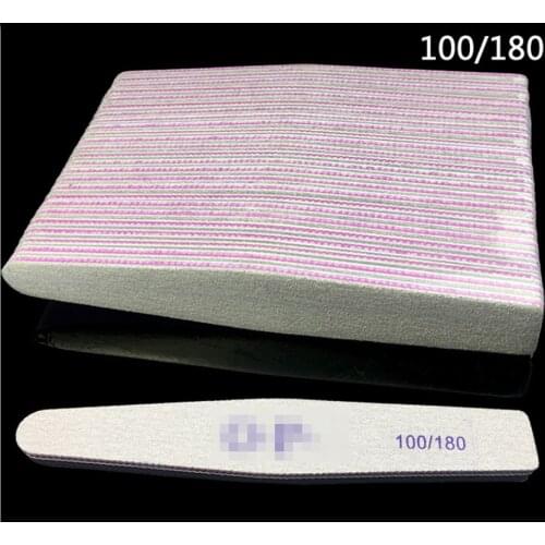 25 pcs/ pack Nail Files Washable Double-Side Emery Board 100/180 Grit Nail Buffering Files Free Shipping