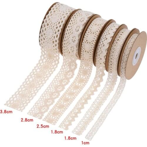 30 meters Embroidery Hollow Lace Ribbon for DIY Gift Packaging Craft Curtain Clothes Accessories (5 size,each size 5 meters)