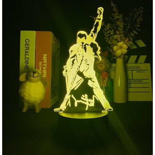 3d Lamp Queen Freddie Mercury Figure Led Night Light Touch Sensor Baby Kids Nightlight for Office Room Decorative Lamp 3d Gift