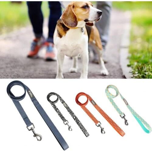 50% Dropshipping!!Pet Traction Rope Geometric Patterns Wear-resistant High-strength Dog Leash for Outdoor Training