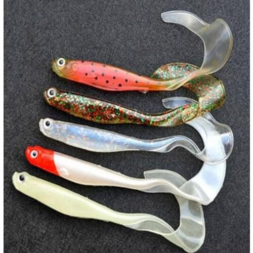 5Pcs coiled soft fish baits 12cm 6.5g soft Fishing Bait soft silicone fish lure lsca Fishing Tackle