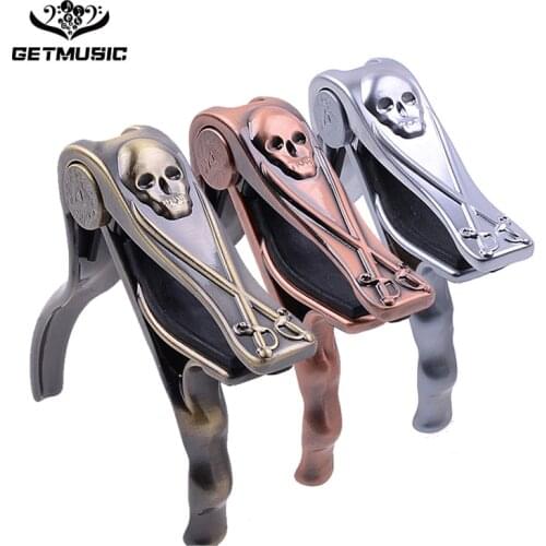 Alice Acoustic Capo Bronze A007H Quick Change Trigger Key Skull Cappo Clamp For Folk New Capotraste