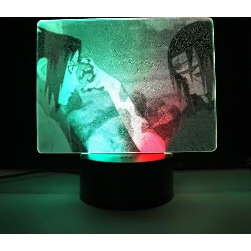 Anime Colorful Two Tone Lamp Brother Farewell for Kid Birthday Gift Bedroom Decor Night Light Manga Two Tone LED Table Lamp