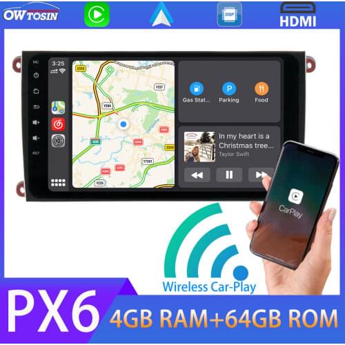 9" Android 10 Car Multimedia Player For Porsche cayenne 2003-2010 PX6 4+64G Wireless Carplay GPS HDMI Auto Stereo 5*USB DSP IPS