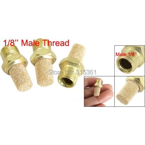 Free Shipping High Quality 10PCS/Lot 1/8'' Male Thread Pneumatic Valve Brass Muffler Silencer B-06