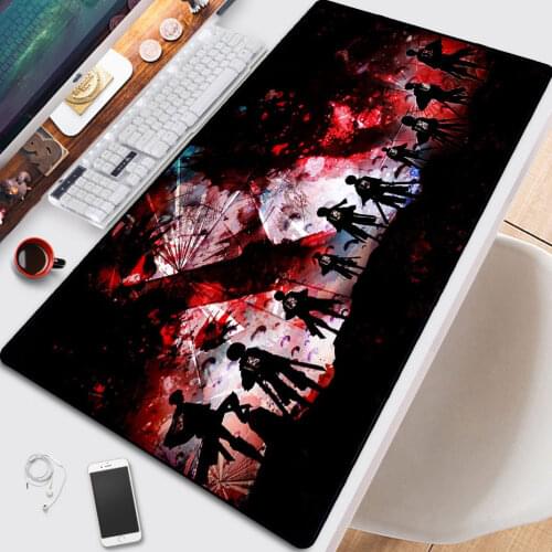 90x40cm Attack on Titan Anime Large Lock Edge Mouse Pad Computer Mousepad XXL Gaming mouse pad Gamer Laptop Keyboard mouse pad