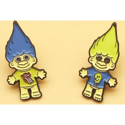 Trolls brooch and MASAYO animation film enamel pins Men and women fashion jewelry gifts anime movie novel lapel badges