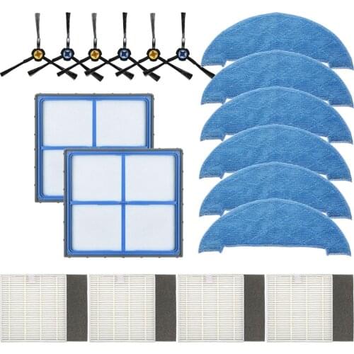Hepa filter Side Brush Mop Cloth Replacementfor ilife V8 V8s X750 X800 X785 V80 vacuum cleaner part Replacement Kits
