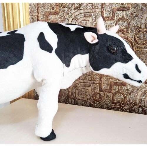 Children plush toy Simulation NEW white black Milk Cow baby kids Christmas birthday toy gift
