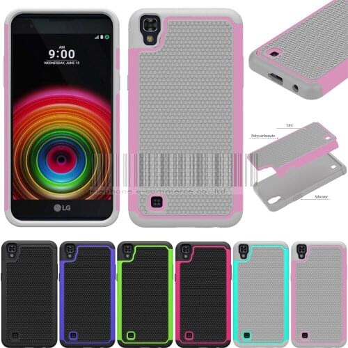 2in1 Dual Layer Shockproof Impact Hybrid Silicone Soft Case Combo Cover For LG X Power K210 K220 K220ds 5.3 inch Fundas