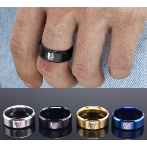 Gothic New Signet-ring Black Silver Rings Popular Personalized Gift For Men Gift Feather Ring Stainless Steel Jewelry For Women