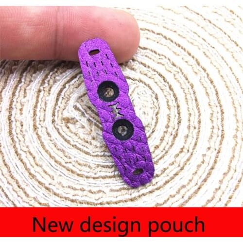 80pcs 42mm 44mm 46mm Microfiber Slingshot Pockets Leather Pouch for Outdoor Hunting Catapult