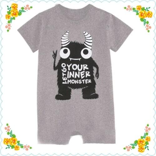 2020 Newborn Baby Boys Girls Jumpsuit Infant Cotton Rompers Summer Short Sleeve Clothes Toddler Unisex O-Neck Character Clothing
