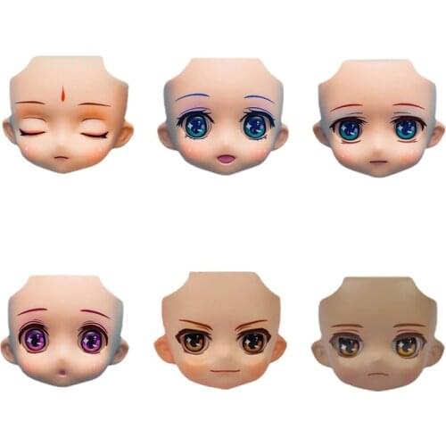 HOUZIWA 1/12 BJD Doll accessories YMY Body Replacement Face Plate OB11 GSC Doll Face With Movable Eyes