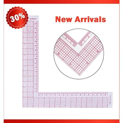 Garment Cutting Plastic Quilting Ruler For Sewing Accessories Patchwork Tools Tailor Craft Scale Rule Drawing Supplies L Shape