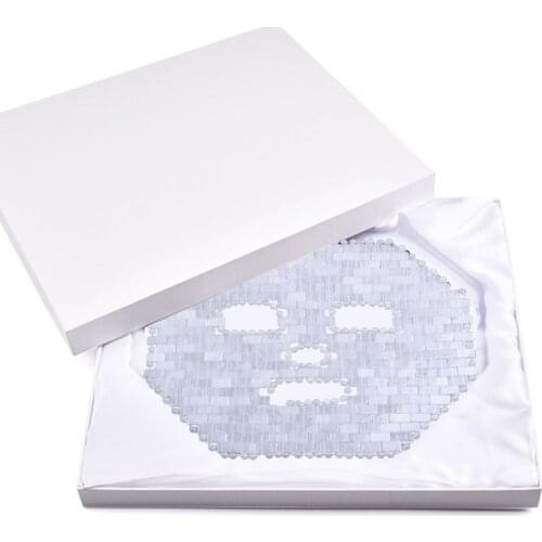 White Jade Face Mask Jade Roller Guasha Board Set Natural Stone Gouache Scraper Eye Massager Jade Mask Facial Massager Set