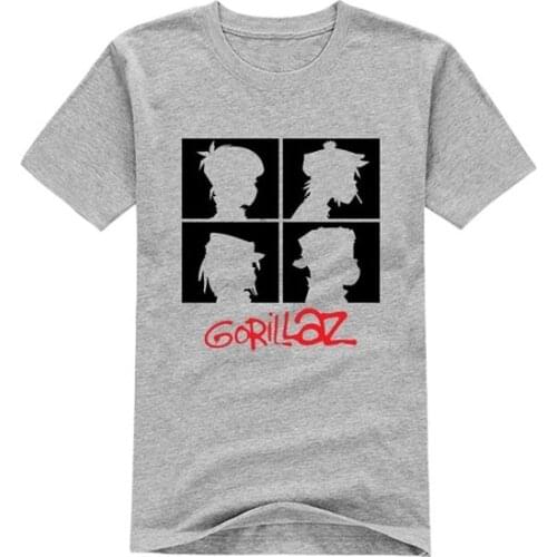 Male Rock Band ChakaKhan Noodle Murdoc Russel Short Sleeve Gorillaz Men T Shirts Ringer Fashion Streetwear t-shirt Clothes