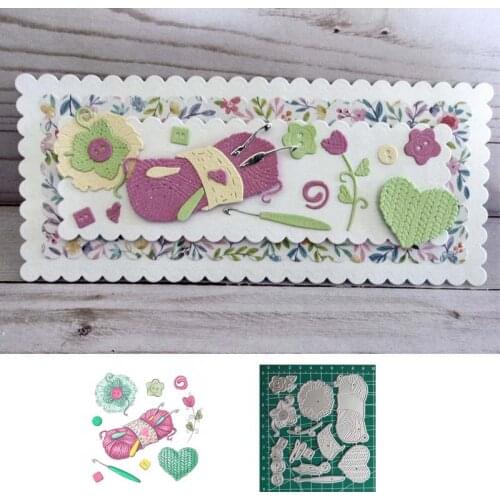 Yarn knitting themed 2020 New Die for card Sew Hook cutting dies mold Scrapbook paper craft knife mould blade punch stencils die