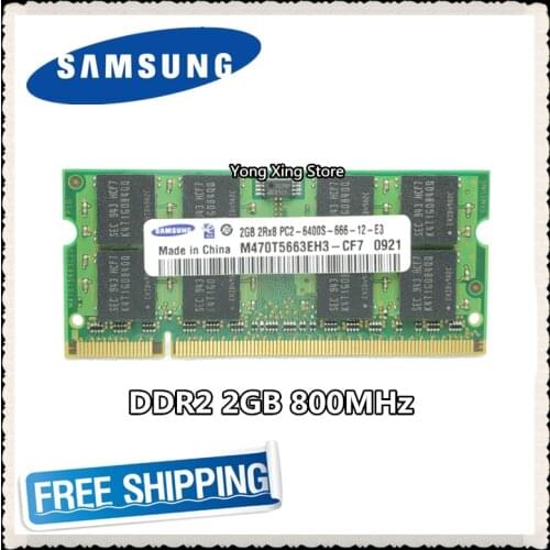 Lifetime warranty samsung DDR2 2GB 800MHz PC2-6400S DDR 2 2G notebook memory Laptop RAM Original 200PIN SODIMM