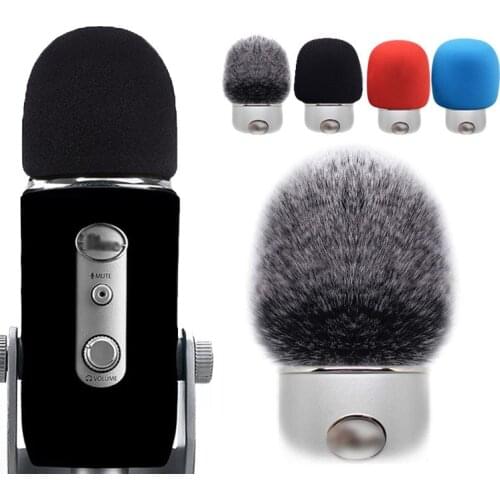 Foam Cover Cushion for Blue Microphone Yeti Pro Microphone Cover Replacement Soft Sponge Fur Microphone Windscreen Cushions