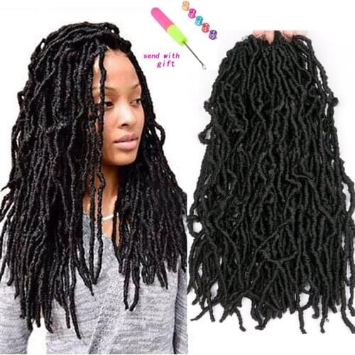 Dreadlocks Crochet Braid hair 18 inch 20 roots/pack,Afro Locs twist Ombre Synthetic Braiding Hair extensions Locs