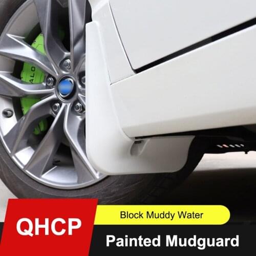 QHCP Front Rear Car Mud Flaps Car Mudguards Splash Guards Fenders Screw Fixed Pearl White Silver 4Pcs Fit For Toyota Avalon 2019