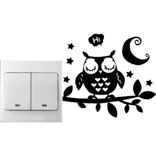 Cartoon owl Wall Decal Living Room Removable Mural For Kids Rooms Home Decor Vinyl Art Decal