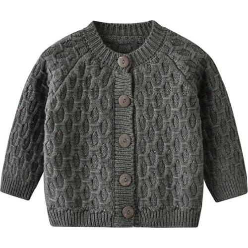 Baby Girls Sweaters Autumn Winter 100% Cotton Newborn Baby Cardigan Boys Sweater Knitted Infant Girl Sweater Jacket Coat Clothes