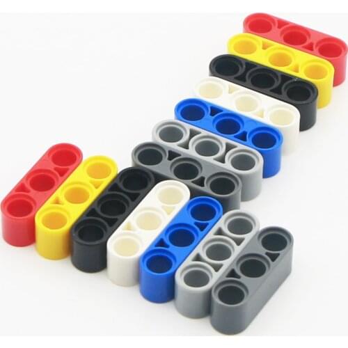 100pcs Technic parts Bulk Liftarm 1x3 Thick MOC Train Motor Car toys for children Building Blocks technic Accessories Lots 32523