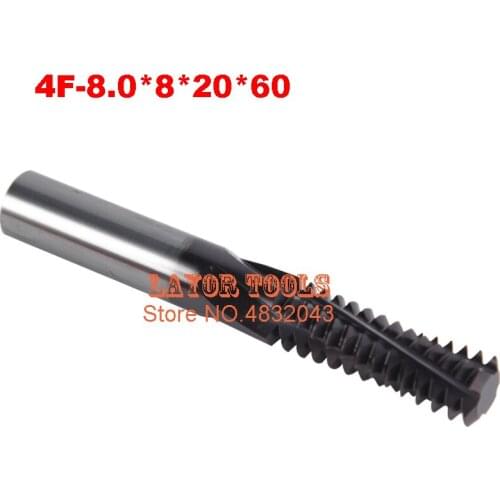 Wave carbide milling cutter 4F-8.0MM,4F-8.0*8*20*60 Malloy Rough milling cutter, CNC milling machine, CNC milling tools, Nc tool