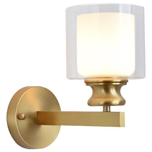 All copper modern simple new Chinese creative restaurant bedroom Study LED duplex villa atmospheric home living room lights
