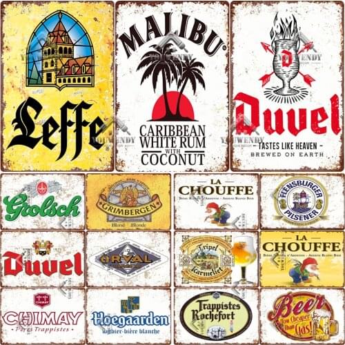 Belgium Beer Metal Signs Vintage Tin Sign Decorative Plaque Room Decoration for Pub Bar Man Cave Club Wall Art Decor