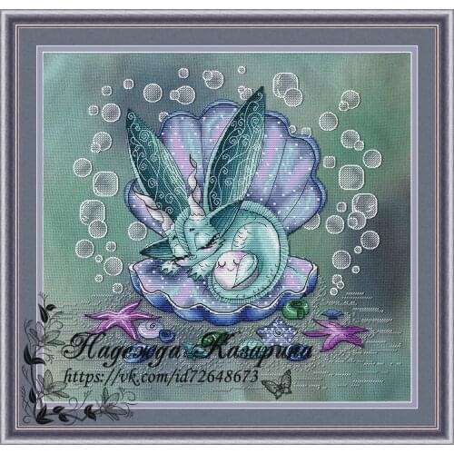 Pearl Dragon Cross Stitch Kit Package Greeting Needlework Counted Kits New Style Kits Embroidery