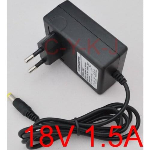 1PCS High quality IC solutions AC 100V-240V Converter Adapter DC 18V 1.5A CCTV Camera Power Supply EU Plug DC 5.5mm x 2.1-2.5mm
