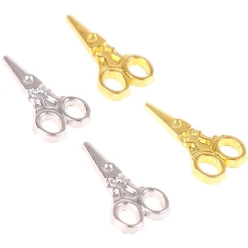 1pcs Dollhouse Mini Metal Scissors Simulation Miniatures Furniture Accessories Fo Child Gift Doll Decoration