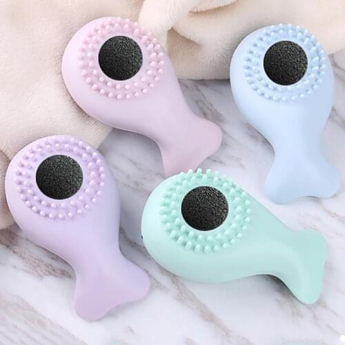 1Pcs Whale Shape Silicone Face Cleanser Brush Face Washing Product Pore Cleaner Exfoliator Face Scrub Brush Skin Care Massager