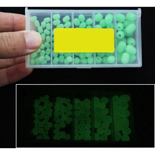 100Pcs Luminous Beads Fishing Space Beans Round Float Balls Stopper Accessory Fishing Tool Accessories