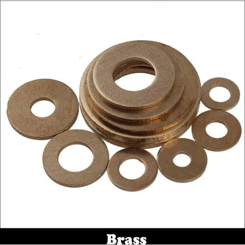 15pcs M12 M12x24x1.5 M12*24*1.5 Machine Spacer DIN125 Plain Ring Gasket Flat Brass Washer