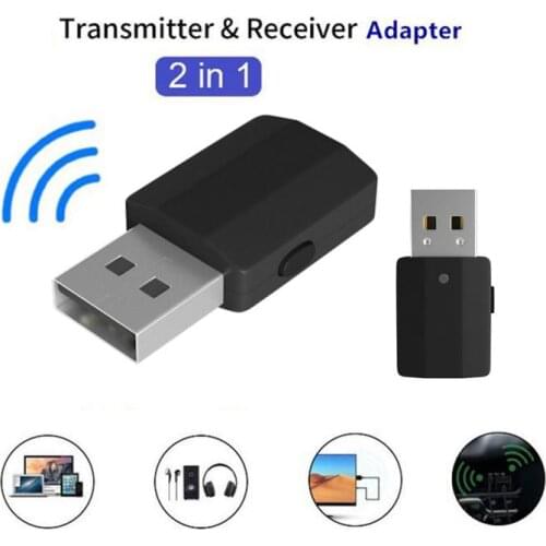 2 In 1 Bluetooth Transmitter Receiver 5.0 Audio-ontvanger Mini Bluetooth Aux Rca Usb 3.5Mm Jack Voor Tv Pc Auto Kit Adapter