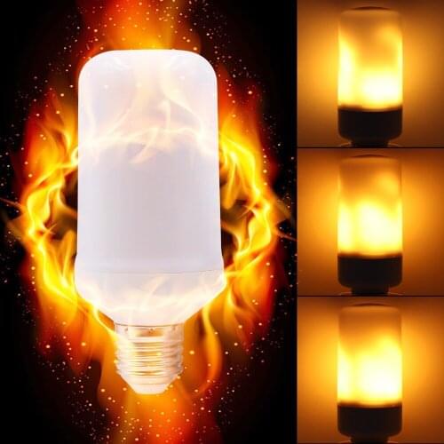 2835 B22 85V-240V Bulb E27 Corn SMD Light 66LEDs Flame Fire LED 5W 1800K 85-265V Lamp Flickering Yellow Bulb Light Bulb E14 Live